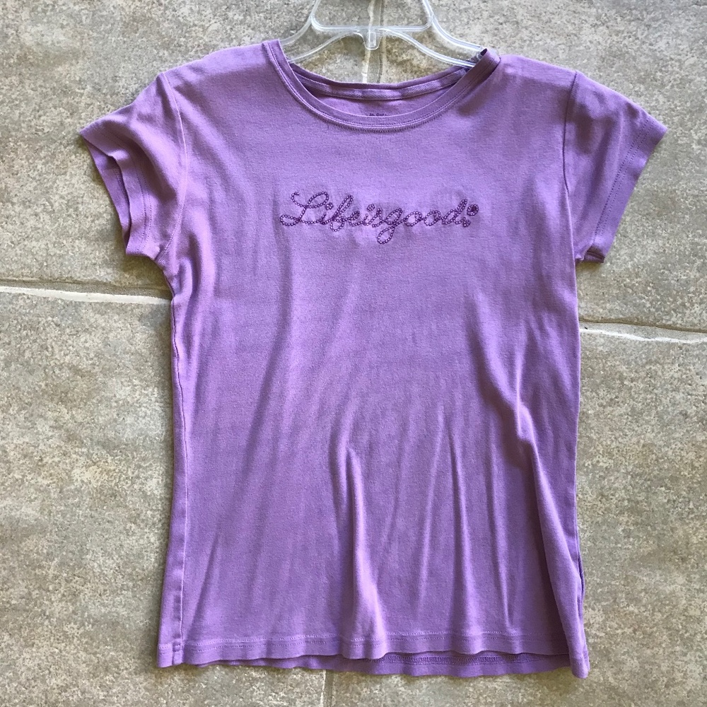 Lavender "Life is Good" T-shirt size S